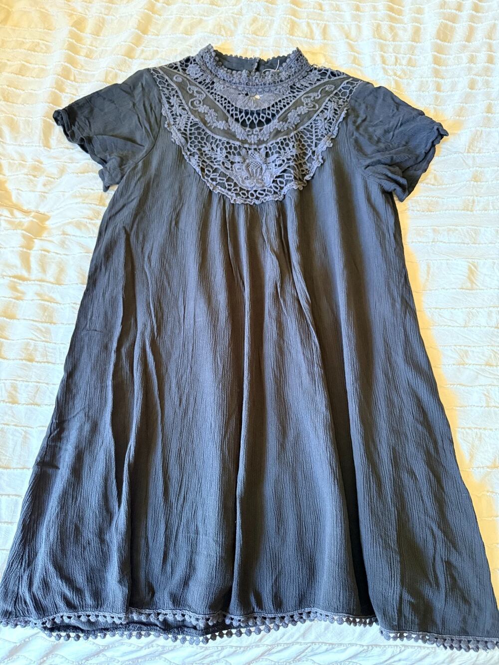 Altar’d State Crochet Lace Mini Dress L Whimsigoth Boho